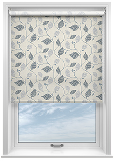 Tribal Leaves, Jean Blue - Roller Blind